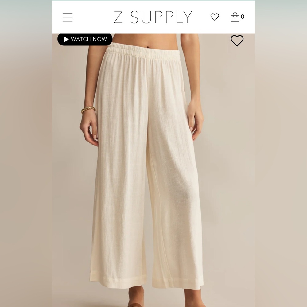 NWT z supply scout linen rayon pants